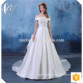 Customized Glamorous Cap Sleeve Puffy Ivory Robe de bal Robes de mariée Robes de mariée Aliexpress Made in China Robes de mariée